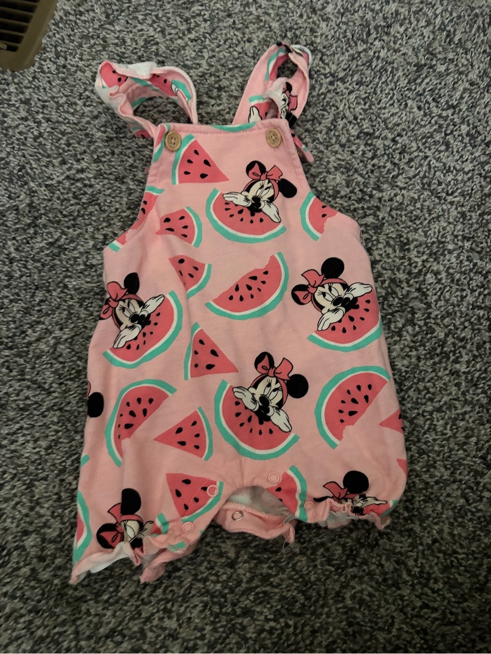 Kids Pink Minnie Mouse Watermelon Romper